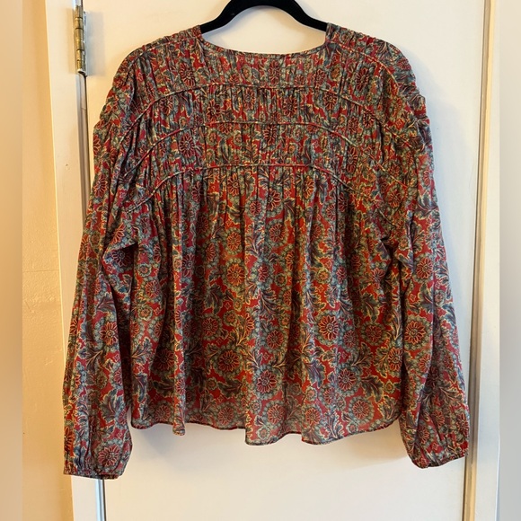 Doen The Renelle Top in L'Orange Soleil Fleurit - Picture 3 of 9